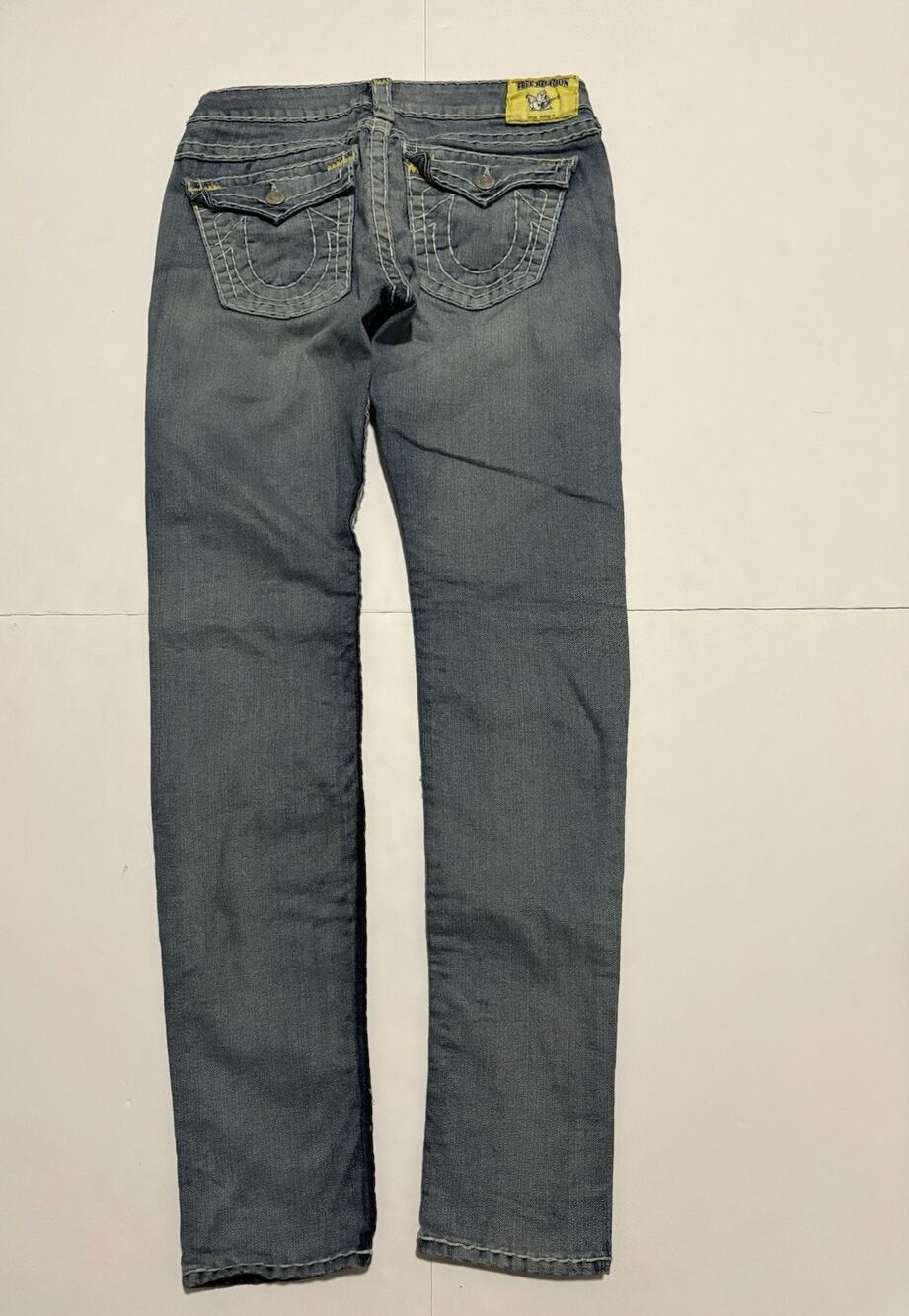 True Religion Julie Super T Jeans Womens 30 Made USA Y2K Flap Pocket Bootcut